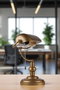 Opviq Lámpara de Mesa de Metal con Acabado Dorado